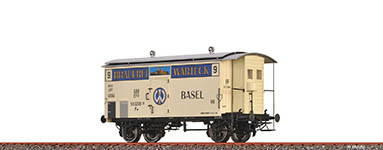 040-47877 - H0 gedeckter Güterwagen K2 der SBB, Ep.III - Warteck Basel